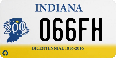 IN license plate 066FH