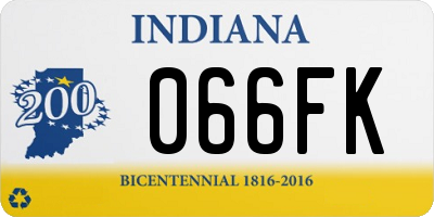 IN license plate 066FK