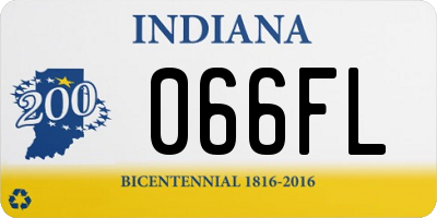 IN license plate 066FL