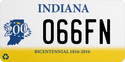 IN license plate 066FN