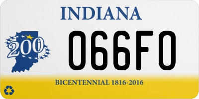 IN license plate 066FO