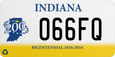 IN license plate 066FQ