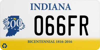 IN license plate 066FR