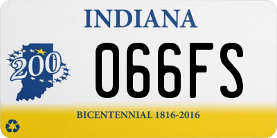 IN license plate 066FS