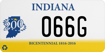 IN license plate 066G