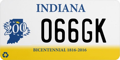 IN license plate 066GK