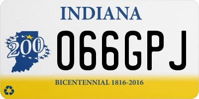 IN license plate 066GPJ
