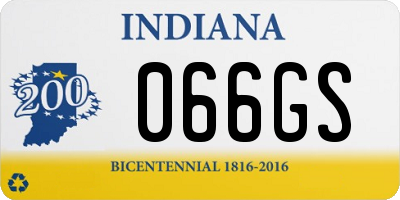 IN license plate 066GS