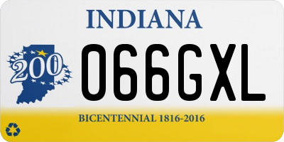 IN license plate 066GXL
