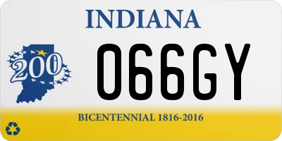 IN license plate 066GY