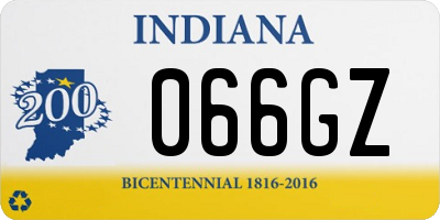 IN license plate 066GZ