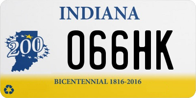 IN license plate 066HK