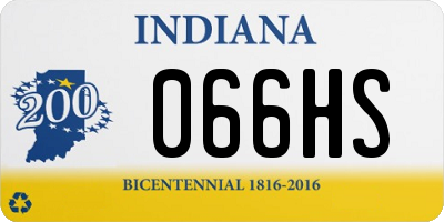 IN license plate 066HS