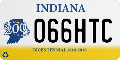 IN license plate 066HTC