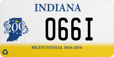 IN license plate 066I