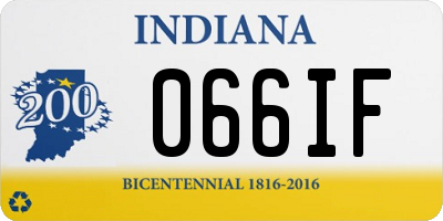 IN license plate 066IF