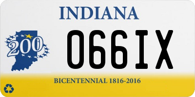 IN license plate 066IX