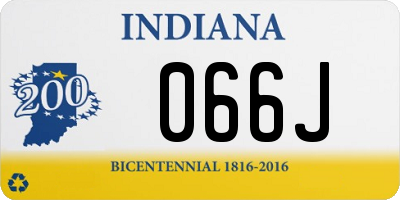 IN license plate 066J