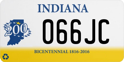 IN license plate 066JC