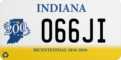 IN license plate 066JI