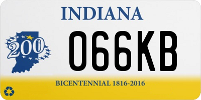 IN license plate 066KB