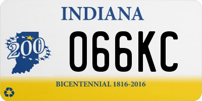 IN license plate 066KC