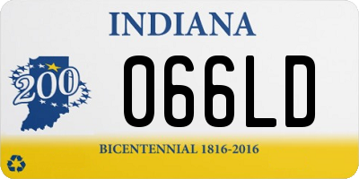 IN license plate 066LD