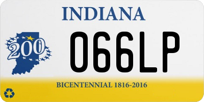 IN license plate 066LP