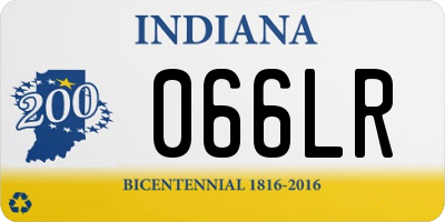 IN license plate 066LR