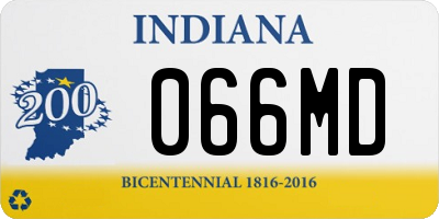 IN license plate 066MD