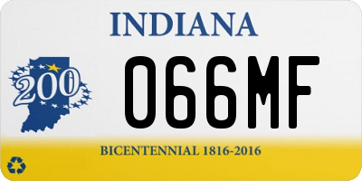 IN license plate 066MF