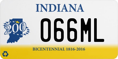IN license plate 066ML
