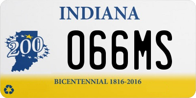 IN license plate 066MS