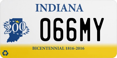 IN license plate 066MY