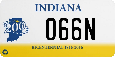 IN license plate 066N