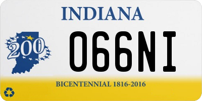 IN license plate 066NI