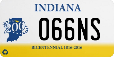 IN license plate 066NS