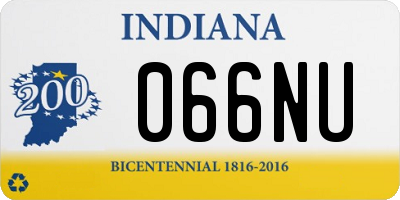 IN license plate 066NU