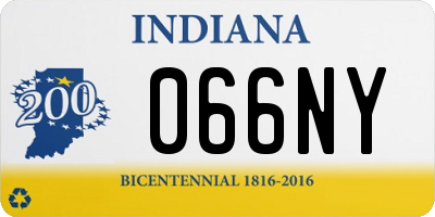 IN license plate 066NY