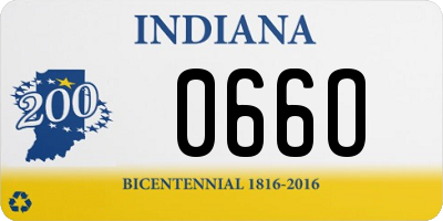 IN license plate 066O