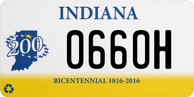 IN license plate 066OH