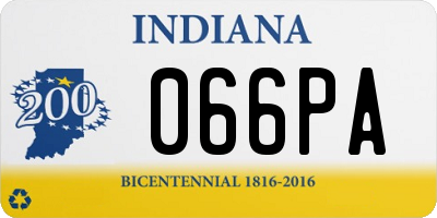 IN license plate 066PA