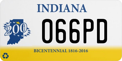 IN license plate 066PD