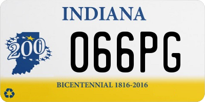 IN license plate 066PG
