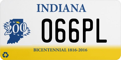 IN license plate 066PL