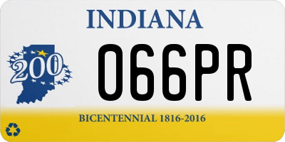 IN license plate 066PR