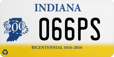 IN license plate 066PS