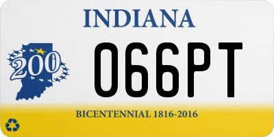 IN license plate 066PT