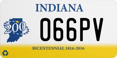 IN license plate 066PV