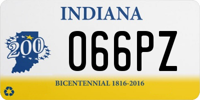 IN license plate 066PZ